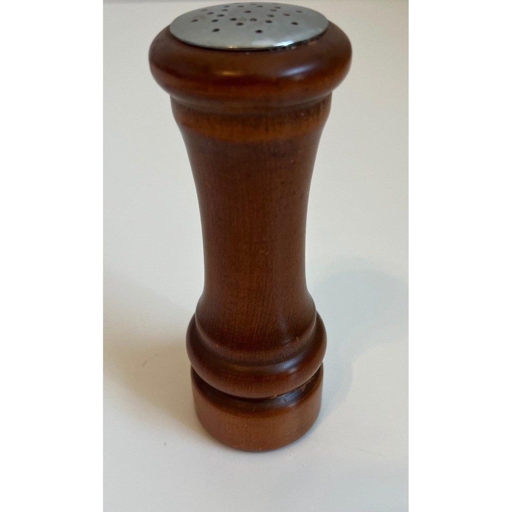 Wood Salt Shaker Vintage Kitchen Decor Rustic Farmhouse Style Mid century boho